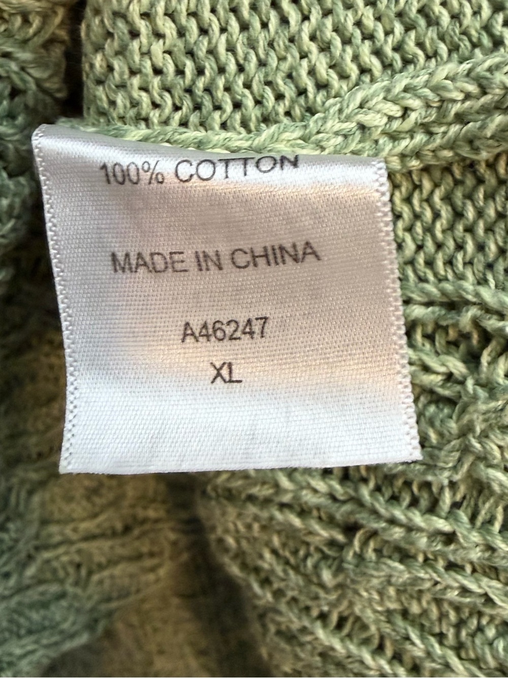 Appleseed's Sage Green Cable-Knit Crew Sweater - Picture 4 of 5